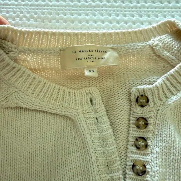 ❤️ EUC Sezane iconic Leontine sweater in red/ecru, size XS - Picture 5 of 7